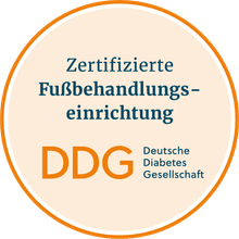 Zertifikat der DDG: Zertifizierte Fußbehandlungseinrichtung