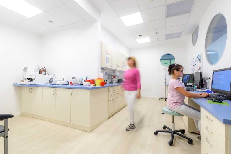 Empfang und Wartebereich im Diabeteszentrum Dortmund